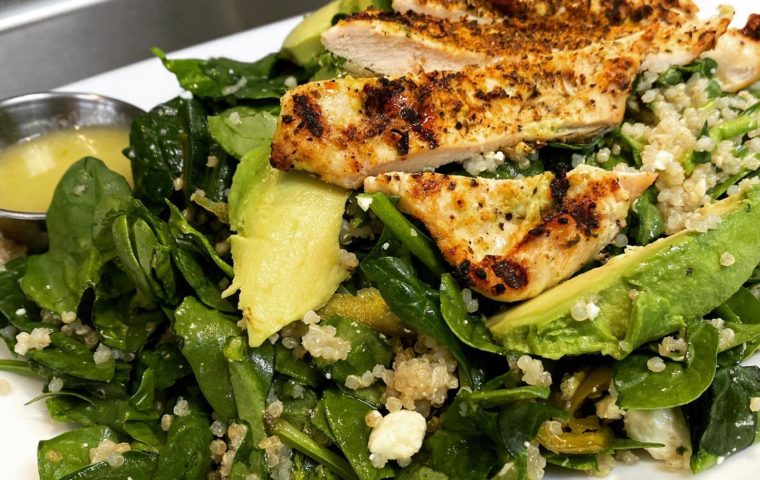 blackened chicken quinoa salad