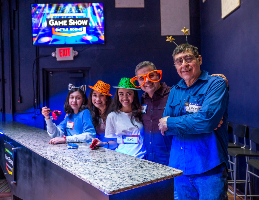 family ready to play a game show