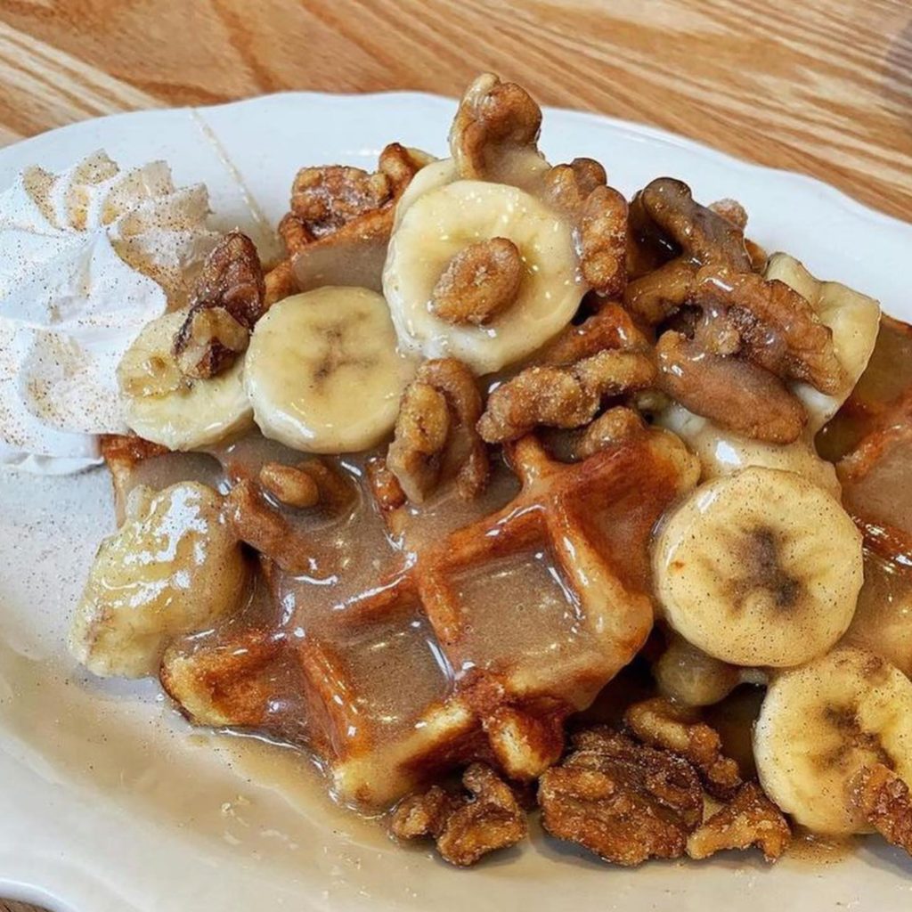 banana churro waffle