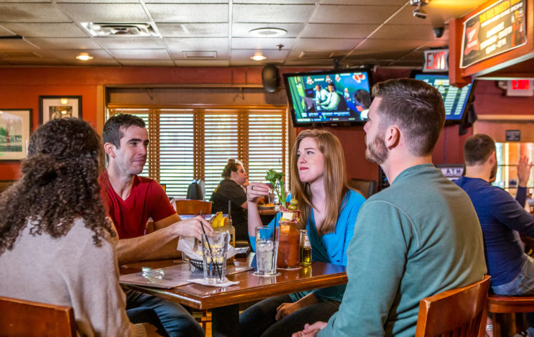 Friends having brunch at JJ's Clubhouse