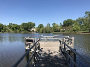 fishing pier on Lamplighter Pond