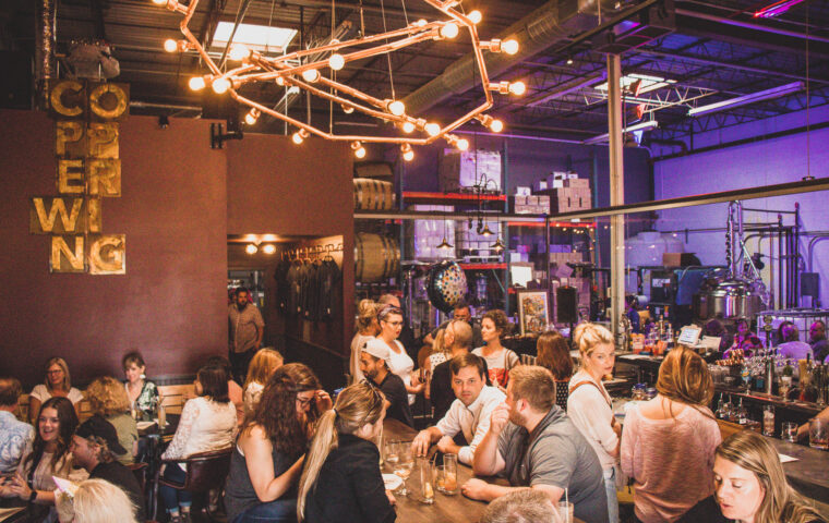 Crowded lounge area at Copperwing