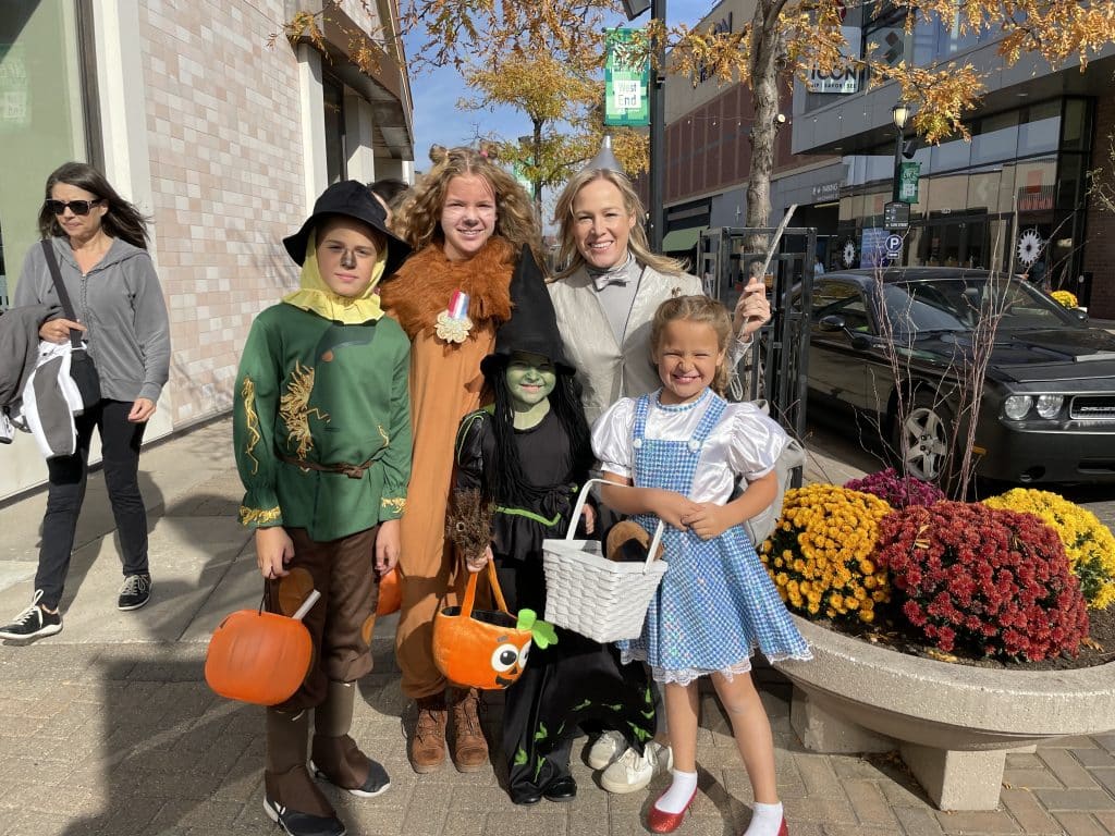 A family dressed up as characters from the Wizard of Oz at the Great Pumpkin Festival in St. Louis Park